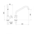 Torneira Para Cozinha Bica Móvel 1173 C24 1/4v Meber