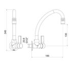 Torneira Para Cozinha Bica Móvel 1187 Atria C36 Bj Aa Meber