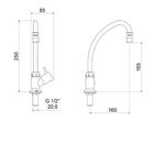 Torneira Para Cozinha Bica Móvel Jota 1173 C78 Meber