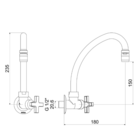 Torneira Para Cozinha Bica Móvel Jota 1187 Nya C22 Meber