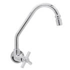 Torneira Para Cozinha Bica Móvel Parede Cruzeta Arredondada 3