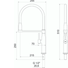 Torneira Para Cozinha Com Flexível Amarelo 1178 C75 Meber