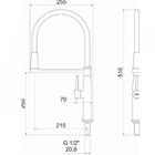 Torneira Para Cozinha Com Flexivel Laranja 1178 C75 Meber