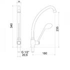 Torneira Para Cozinha De Balcão Bica Móvel 1174 C58 Meber