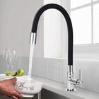 Torneira Para Cozinha De Mesa Bica Flexível Gourmet Preta Cas