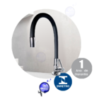 Torneira Para Cozinha De Mesa Bica Flexível Gourmet Preta Del