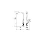 Torneira Para Cozinha De Mesa Bica Móvel 1167 F61 Preta Loren