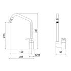 Torneira Para Cozinha De Mesa Bica Móvel Cromada 1167 C57 Lor