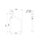 Torneira Para Cozinha De Mesa Bica Móvel Lorenzetti Swan 1167