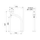 Torneira Para Cozinha De Mesa Bica Móvel Lorenzetti Swan 1167