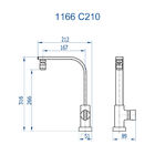 Torneira Para Cozinha De Mesa Prima 210 1166 Cromada Fani Met