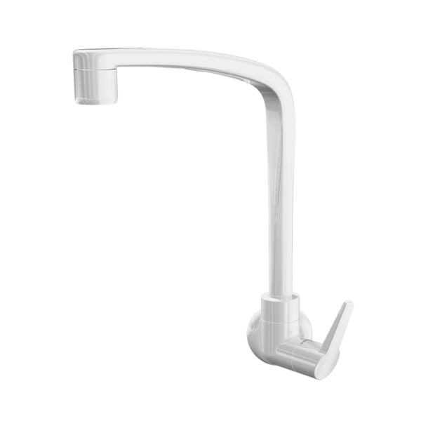 Torneira Para Cozinha De Parede Bica Móvel Branco Lorenzetti