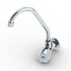 Torneira Para Cozinha De Parede Bica Móvel Prateado