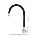 Torneira para Cozinha de Parede Galiflex Preta Docol