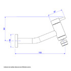 Torneira para Cozinha Fixa Parede Bica Reta Cromada Prata Link Deca 1159.C.LNK