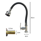 Torneira Para Cozinha Gourmet Flexivel Cromado Alto Padrão 39