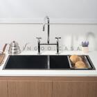 Torneira Para Cozinha Gourmet Misturador Duplo Comando Aço In