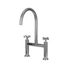 Torneira Para Cozinha Gourmet Misturador Duplo Comando Aço In