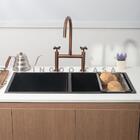 Torneira Para Cozinha Gourmet Misturador Duplo Comando Aço In