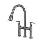 Torneira Para Cozinha Gourmet Misturador Extensível Duplo Com