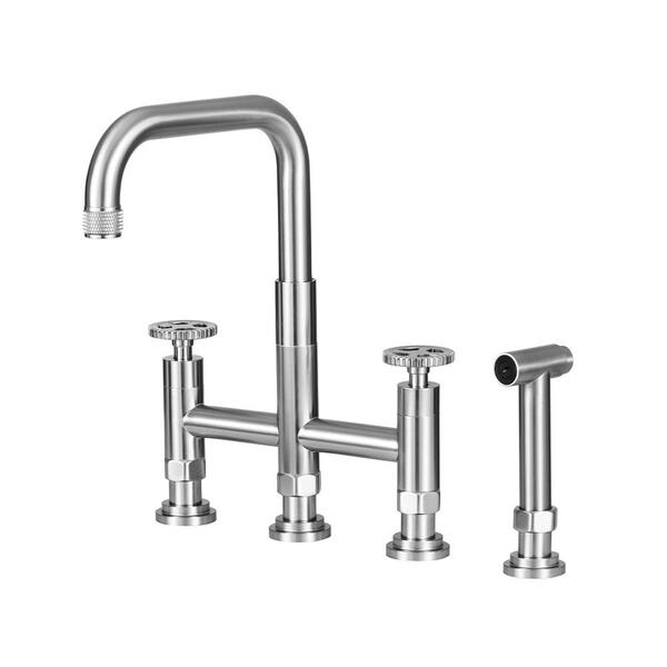 Torneira Para Cozinha Gourmet Misturador Extensível Duplo Com