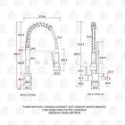 Torneira Para Cozinha Gourmet Misturador Monocomando Com Dupl