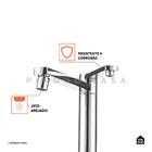 Torneira Para Cozinha Gourmet Misturador Monocomando Com Saíd