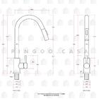 Torneira Para Cozinha Gourmet Misturador Monocomando Em Aço I