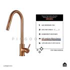 Torneira Para Cozinha Gourmet Misturador Monocomando Em Aço I