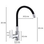 Torneira Para Cozinha Gourmet Monocomando Misturador Preta De