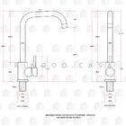 Torneira Para Cozinha Misturador Monocomando Em Aço Inox 304