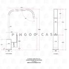Torneira Para Cozinha Misturador Monocomando Em Aço Inox 304