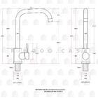 Torneira Para Cozinha Misturador Monocomando Em Aço Inox 304