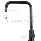 Torneira Para Cozinha Misturador Monocomando Em Aço Inox Esco