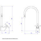 Torneira para Cozinha Móvel Mesa Bica Alta Cromada Prata Duna Clássica Deca 1167.C64