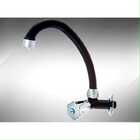 Torneira Para Cozinha Parede Bica Movél Preta 1/4 De Volta C50