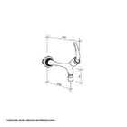 Torneira para Cozinha Parede Bica Reta Cromada Pratika 1157 Fabrimar
