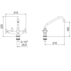 Torneira Para Cozinha Saída Filtro 1177 Nya C22 1/4v Meber