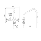Torneira Para Cozinha Saída Para Filtro 1177 C24 1/4v Meber
