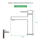 Torneira Para Cuba De Banheiro Monocomando Bica Alta Redonda