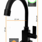 Torneira Para Cuba De Banheiro Quadrada Black Preto Fosco