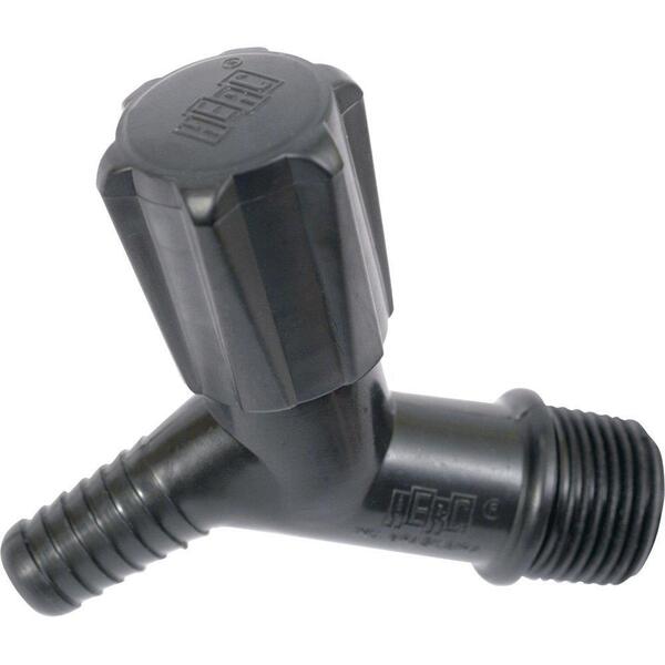 Torneira Para Jardim Herc 1130 1/2 Preta Bico Fixo Plástica -