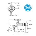Torneira Para Jardim Tanque Alavanca Metal Cromada 1130 C31 C