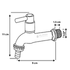 Torneira Para Jardim Tanque Metal Alavanca Cromada 1128 C-72