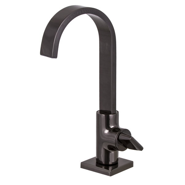 Torneira Para Lavatorio 1/4 De Volta De Mesa Preto Onix Samer