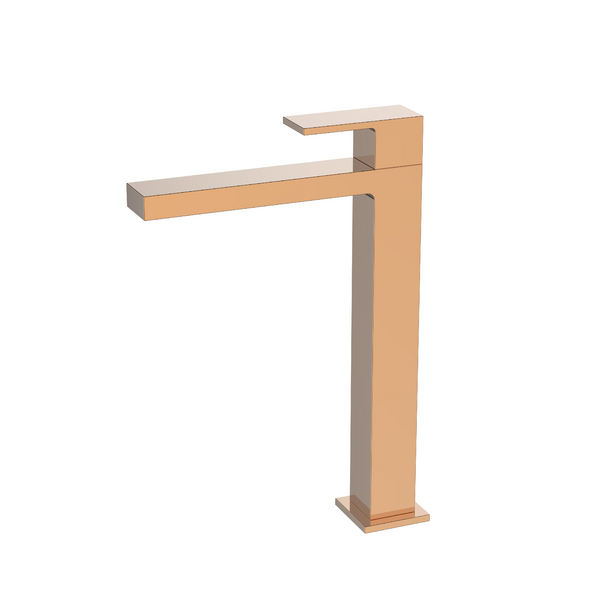 Torneira Para Lavatório Água Fria Bica Alta Madrid Rose Gold