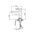Torneira Para Lavatório Água Fria Bica Baixa Madrid Cromada -