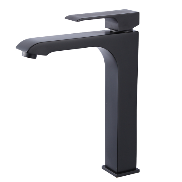 Torneira Para Lavatorio Bica Alta Água Fria Preto Fosco Linha