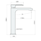 Torneira Para Lavatorio Bica Alta Água Fria Preto Fosco Linha