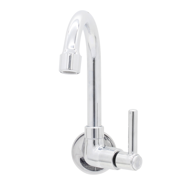 Torneira Para Lavatório Bica Móvel Parede Alavanca Redonda 23